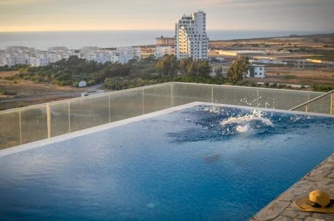 Child having fun in swimming pool. 1 Stock Photos