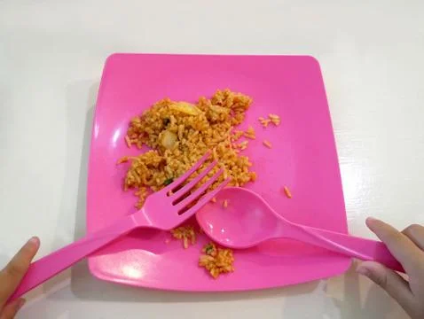 Child having lunch Stock Photos