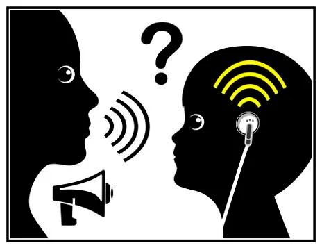 Child with Hearing Loss Illustrazione stock