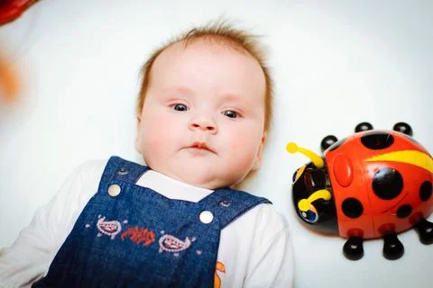 The child in the home Stock Photos