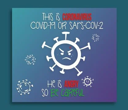 Child instruct about the COVID-19 coronavirus, outbreak prevention, be carefu Stock Illustration