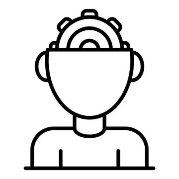 Child interactive learning icon, outline style Stock Illustration