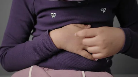 Child itching her hand in closeup Stock Footage 337059581