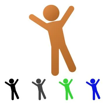 Child Joy Flat Gradient Icon Ilustração Stock