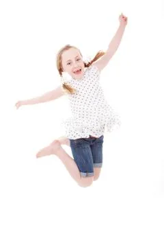 Child jumping Stock Photos
