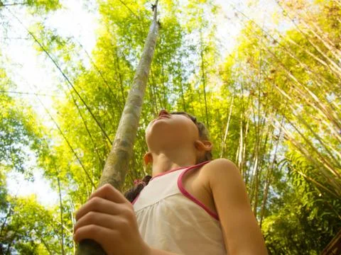 Child in the jungle Stock Photos