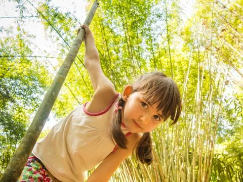 Child in the jungle Stock Photos