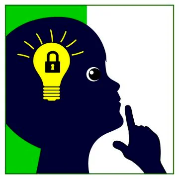 Child keeps his secrets Stock Illustration