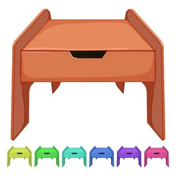 Child kid table cartoon vector graphic Stock Illustration