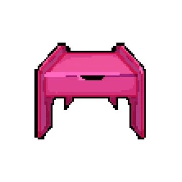 Child kid table pixel art vector illustration Stock Illustration