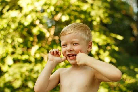 Child laughs    Stock Photos