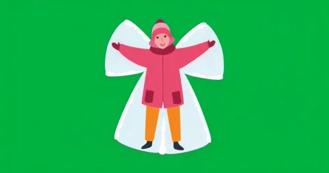Child launching rhythmic arm and leg sweeping actions to carve snow angel Stock-Footage 317456743