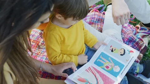 Child learning about the human body Stock Footage 100003116