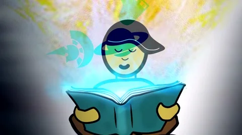 A child learning. Animation with sound. Stock Footage 40321344