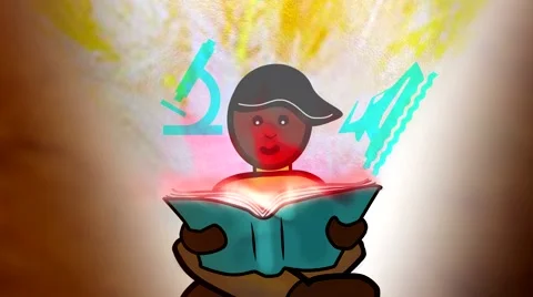 A child learning. Animation with sound. Stock Footage 40322028