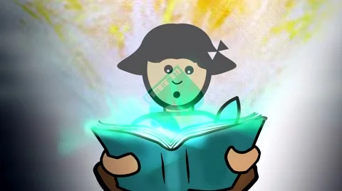 A child learning. Animation with sound. Stock Footage 40323307