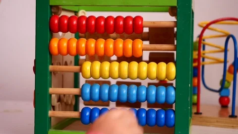 Child Learning to Count Video stock 122292431