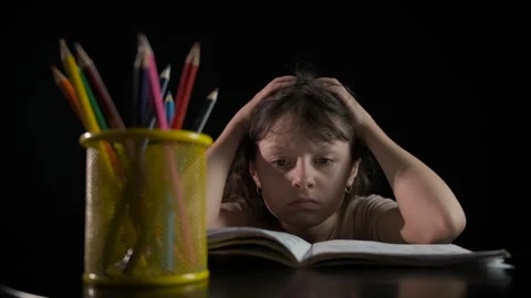 Child with learning difficulties. Stock Footage 276633844