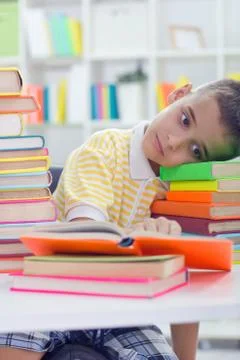 Child with learning difficulties Foto stock