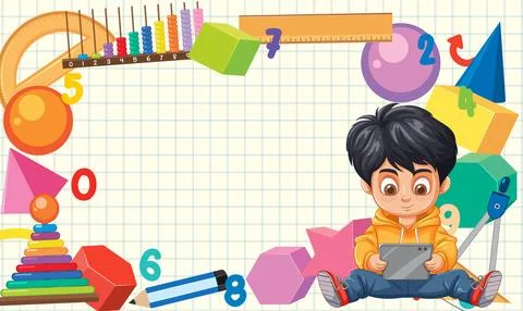 Child Learning with Educational Tools イラスト素材