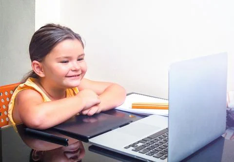 Child learning at home Stock Photos