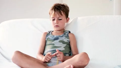 Child learning how to count to ten Stock Footage 138430022