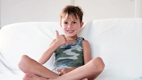 Child learning how to count to ten Stock Footage 138430025