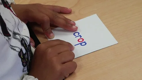  	A child learning how to read in a Montessori School Class 	 Stock Footage 83224690