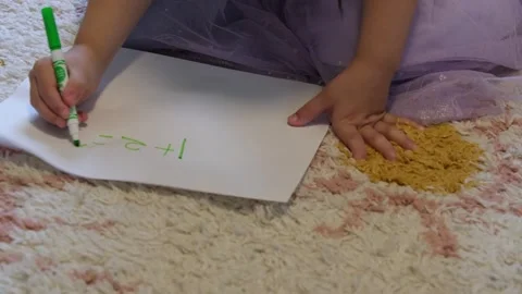 Child learning math San Francisco CA USA October 19 2025 Stock Footage 318943336
