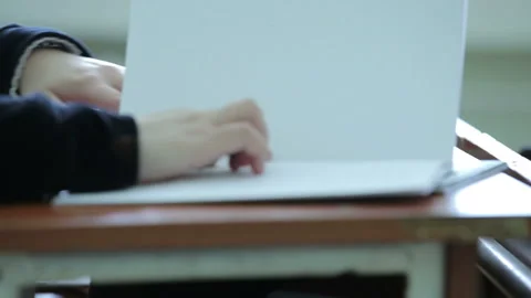 A child learns and writes braille at school 7 Stock Footage 268283507