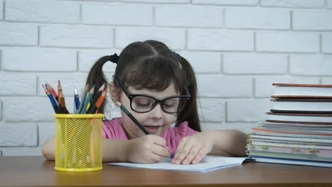 The child learns. Stock Footage 103273870
