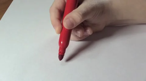 The child learns to write Stock Footage 47644240