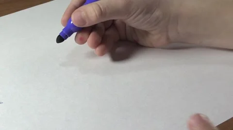 The child learns to write Stock Footage 47644325