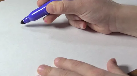 The child learns to write Stock Footage 47644402