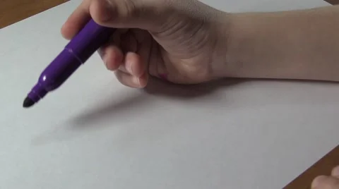 The child learns to write Stock Footage 47922899