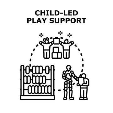 Child led play support creating learning environment イラスト素材