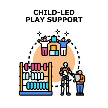 Child led play support creating learning environment Stock-Illustration
