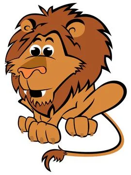 Child Leo drawing Stock Illustration