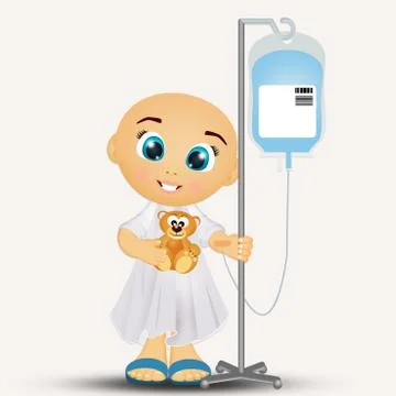 Child with leukemia Stock Illustration
