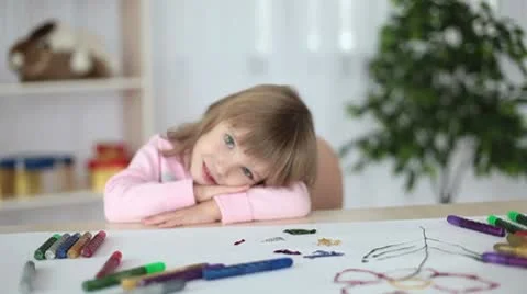 Child looking at the camera Stock Footage 8975178