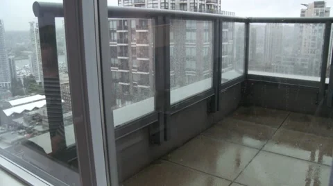 Child looking at rain Video stock 8690643