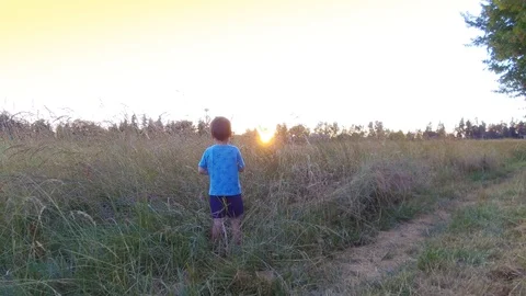 Child looks into the future Stock Footage 91627440