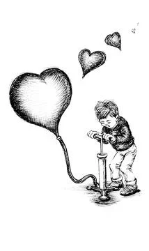 Child LoveIllustration Stock Illustration