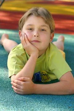 Child lying down Stock Photos