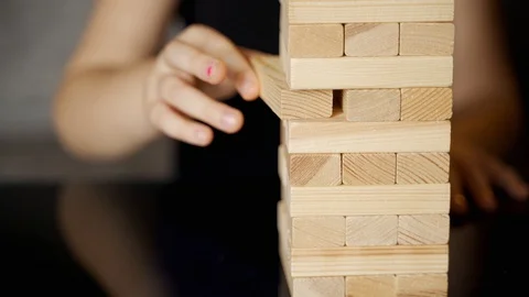 Child makes her move. Slow motion Stock Footage 128423016
