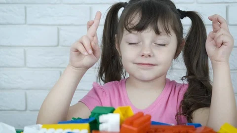 The child makes wishes. Stock Footage 106033815