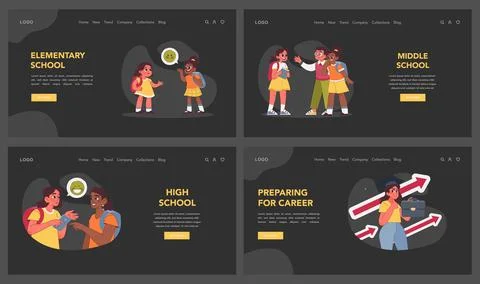 Child milestones set. Flat vector illustration Stock Illustration