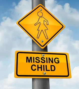 Child missing Stock Illustration