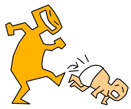 Child mistreatment Stock Illustration