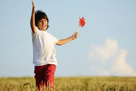 Child in nature 스톡 사진